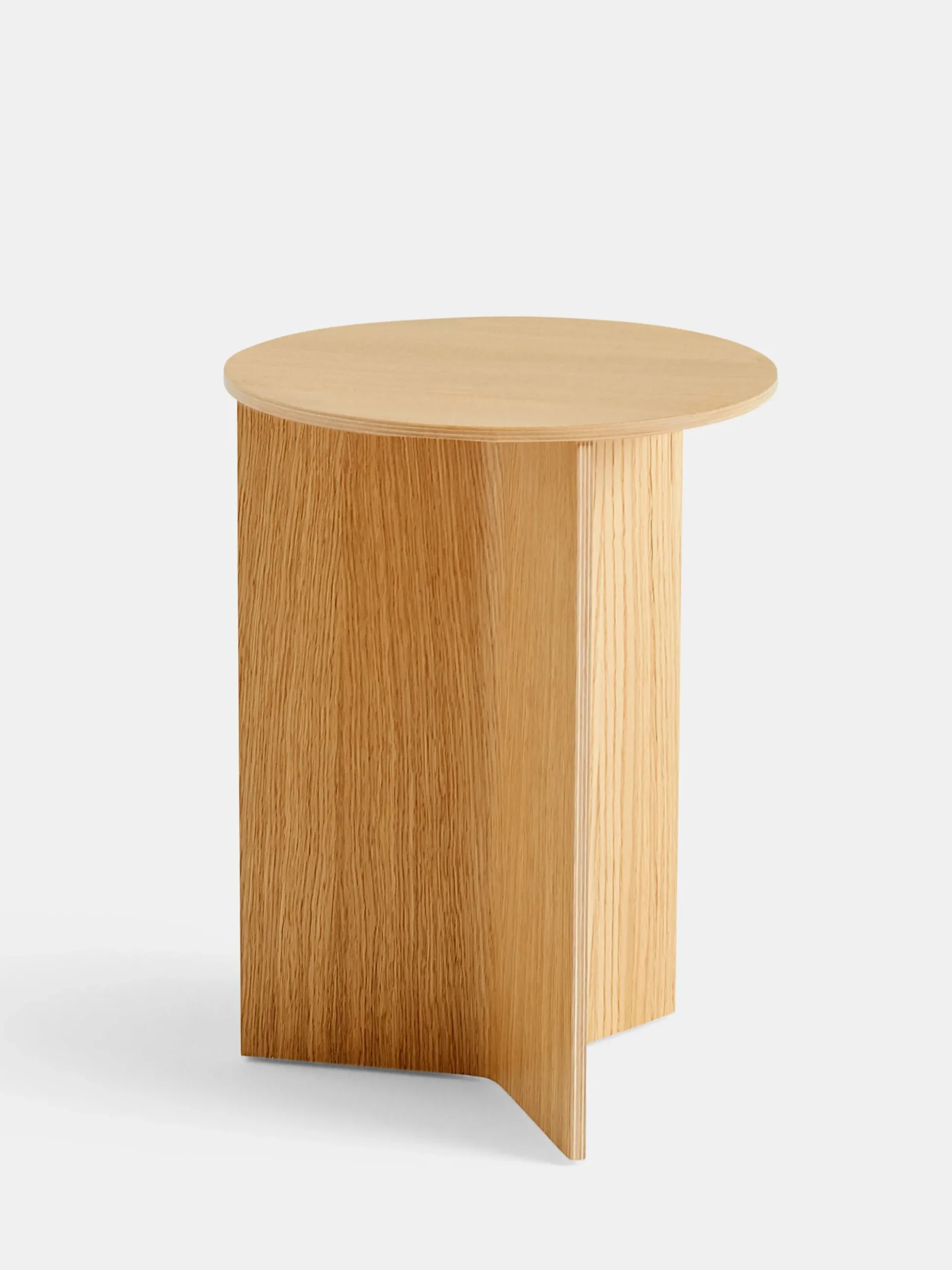 Slit Table Wood Round High - 35cm