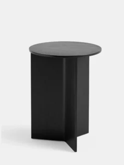 Slit Table Wood Round High - 35cm