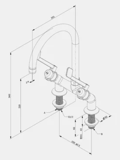 SP Elbow Tap Ø200 - Brass