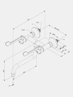 SP Elbow Wall Mounted Tap S200 - Brass