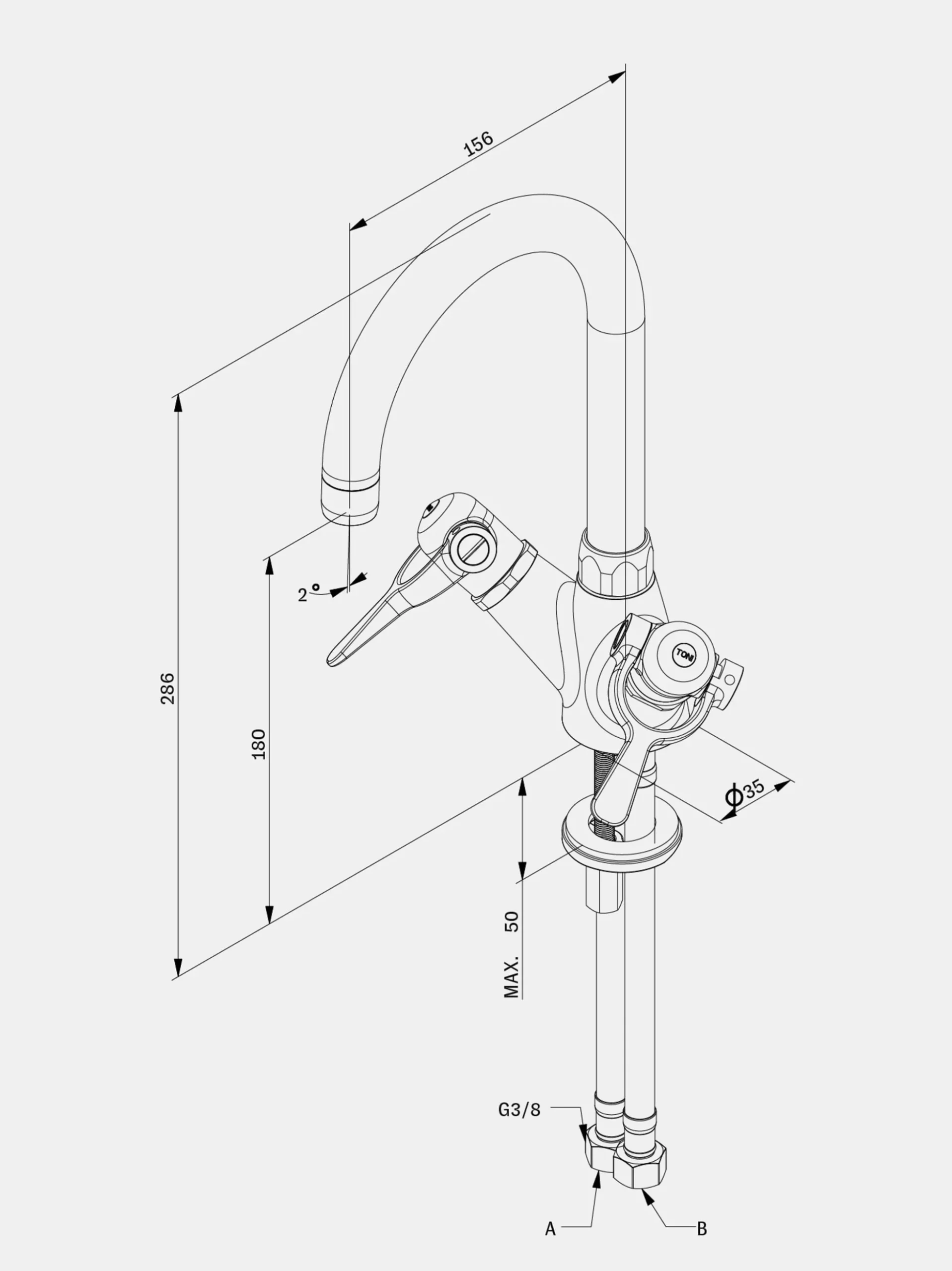 SP Tap Ø150 - Brass