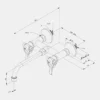 SP Wall Mounted Tap Fixed V200 - Brass