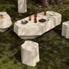 Staffa Pedestal - Ivory