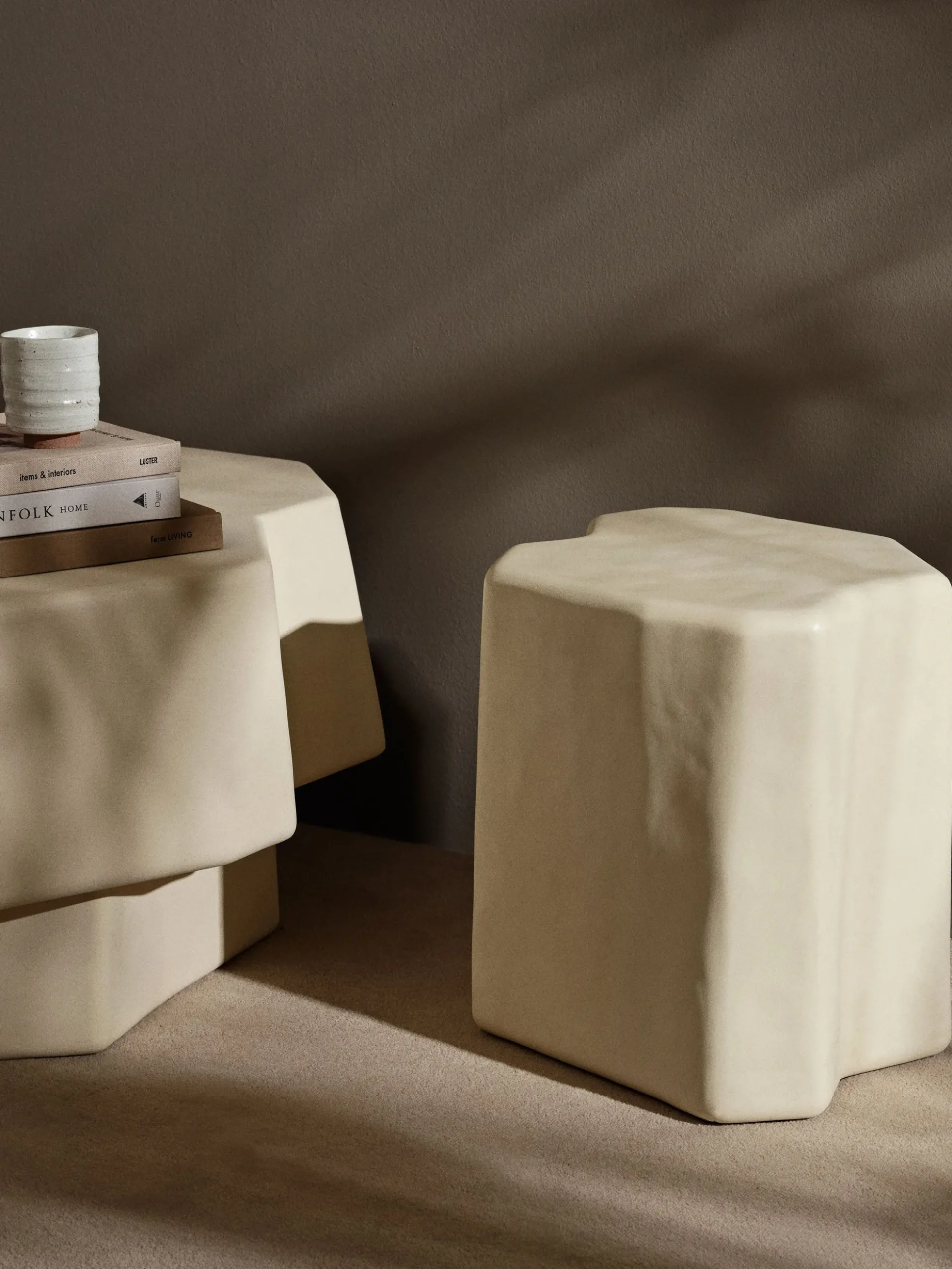 Staffa Stool - Ivory