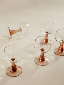 Swirl Wine Glass - Nude