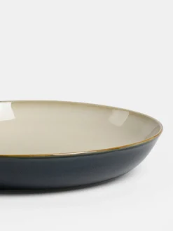 Terres de Rêves - Pasta Plate - Misty Grey/Dark Blue