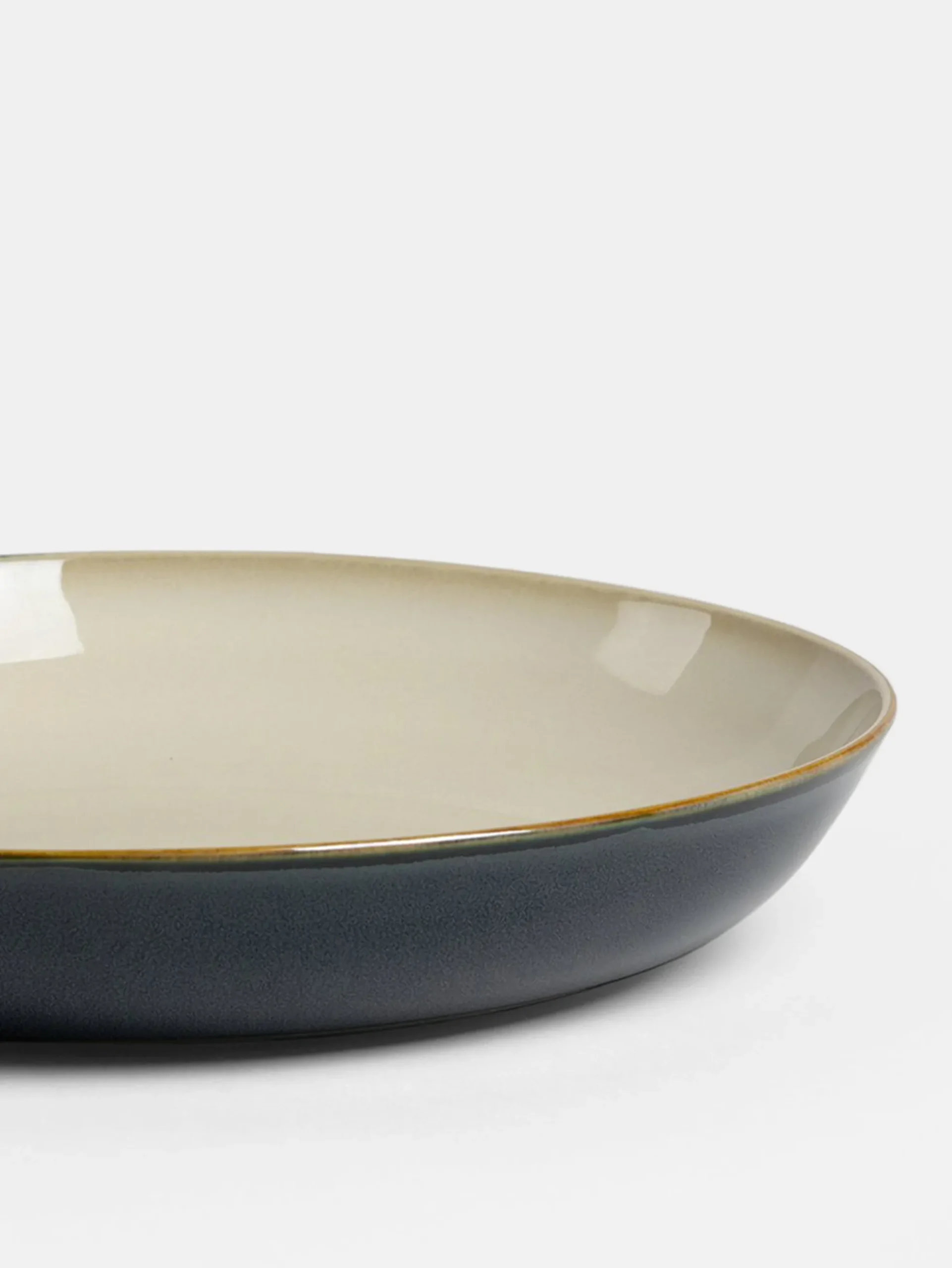 Terres de Rêves - Pasta Plate - Misty Grey/Dark Blue