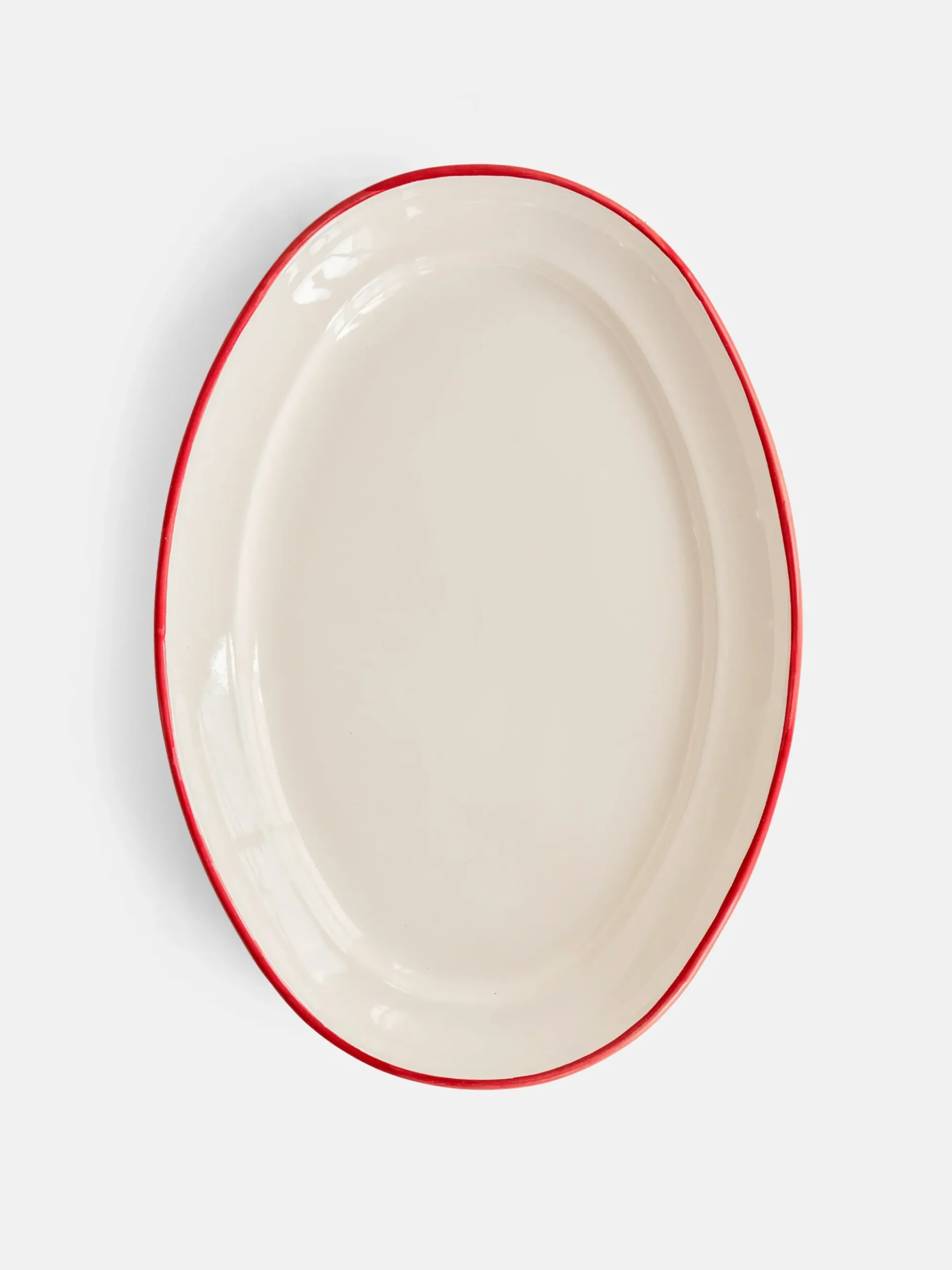 The Line - Oval Serving Platter - Red Line