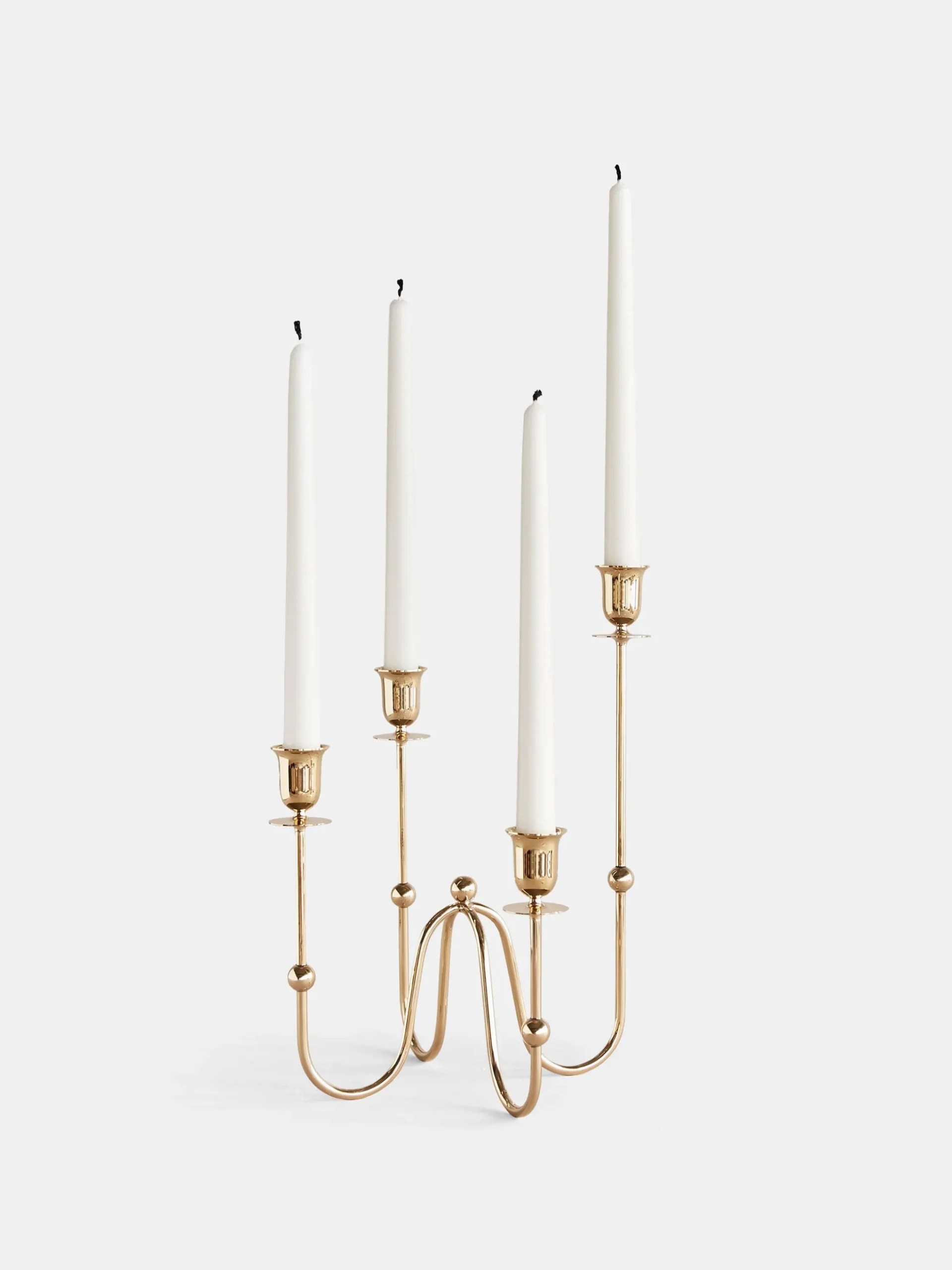 Totem Crown Candle Holder – Brass