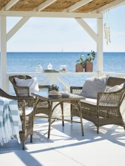 Victoria Exterior Café Table Rectangular - Antique Grey