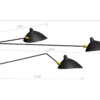 Wall Lamp Three Rotating Straight Arms