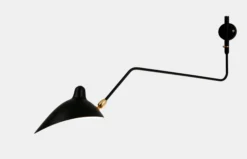 Wall Lamp with One Rotating Curved Arm