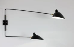 Wall Lamp with Two Rotating Straight Arms