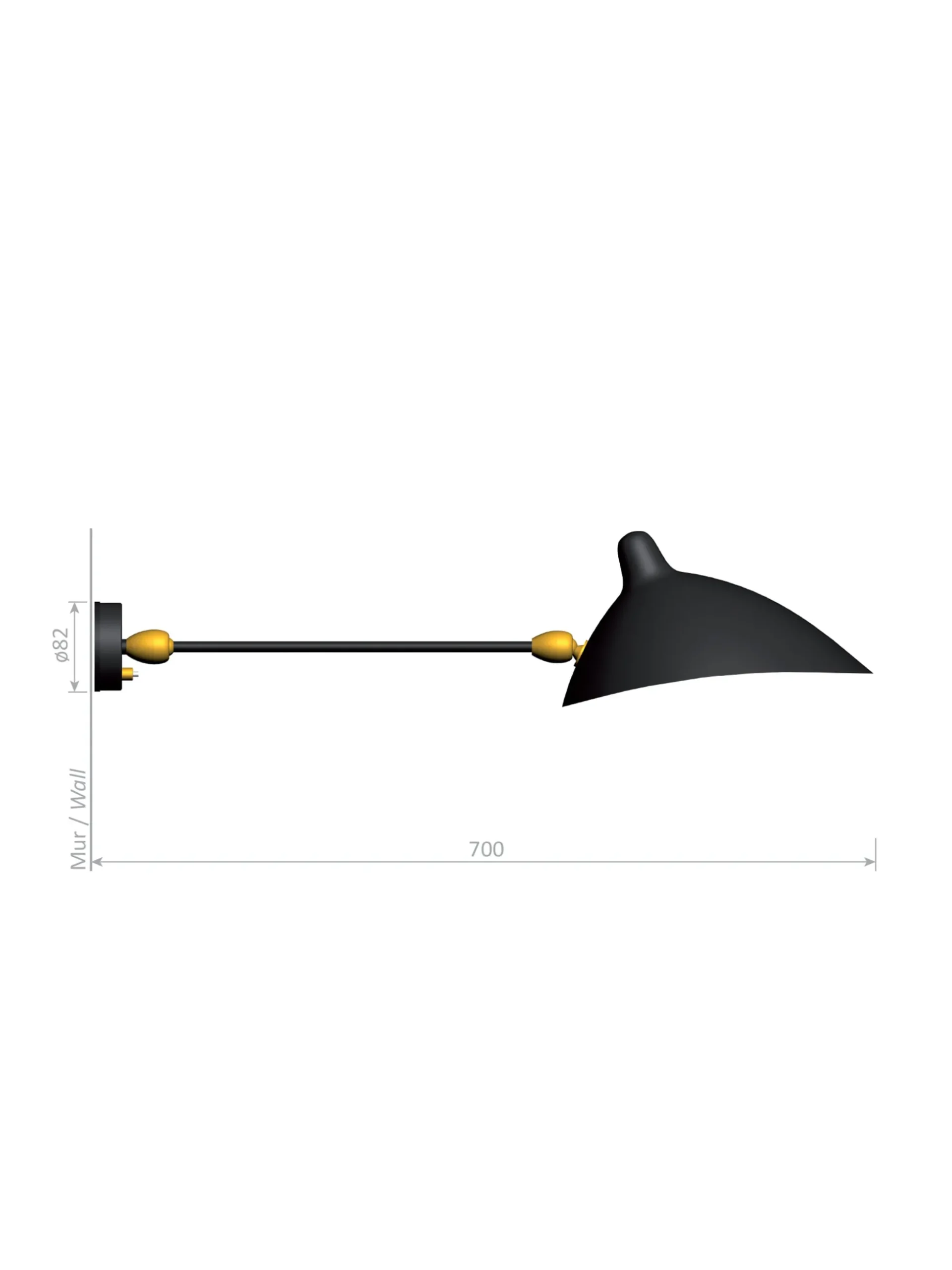 Wall Lamp with Two Swivels
