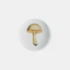 White Chamignon Comestible Dinner Plate