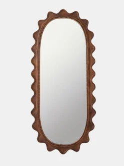 Wooden Ripple Mirror