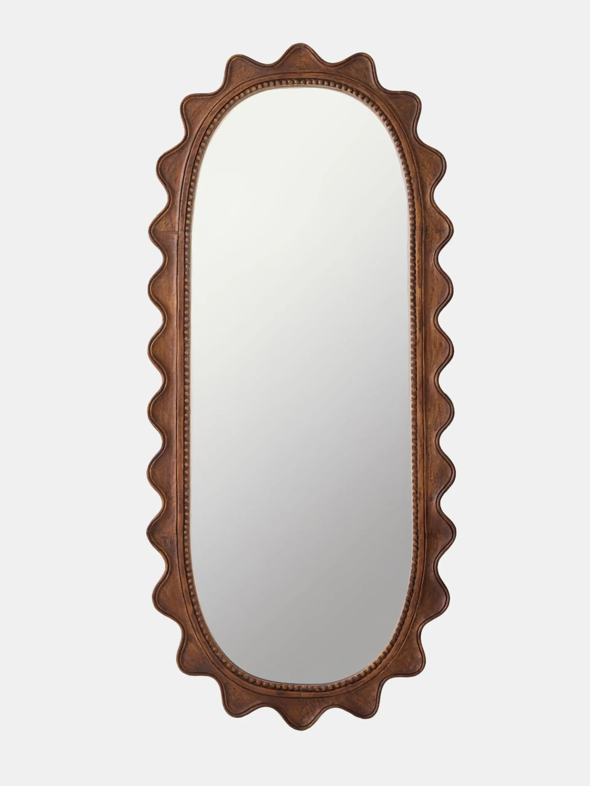 Wooden Ripple Mirror