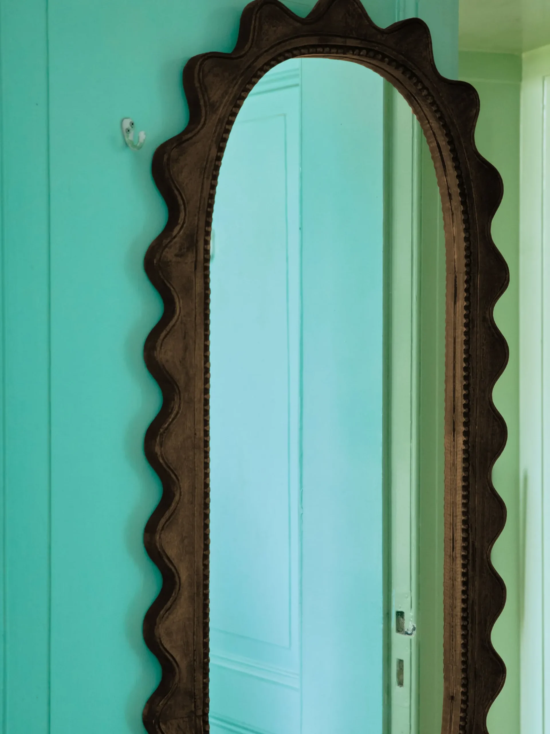 Wooden Ripple Mirror